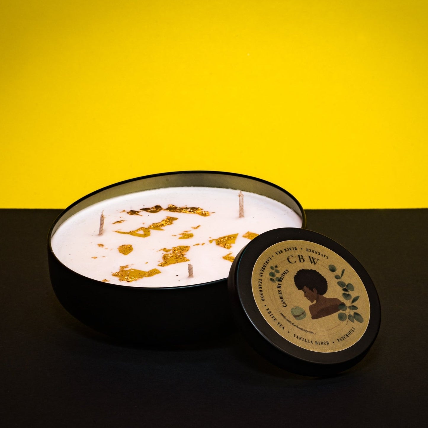 Black Cherry Merlot 24K Gold 3-Wick 16 oz. Candle