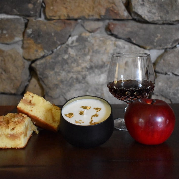 Apples & Maple Bourbon 24K Gold Single Wick 7 oz. Candle