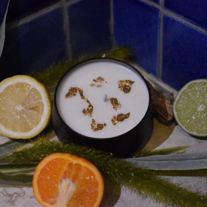 Citrus Agave 24K Gold Single Wick 7 oz Candle