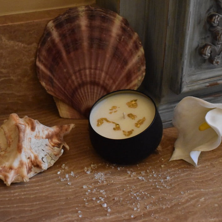 Sea Salt and Orchid 24K Gold Single Wick 7 oz Candle