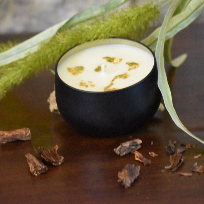 Sweet Leaf Tobacco 24K Gold Single Wick 7 oz. Candle